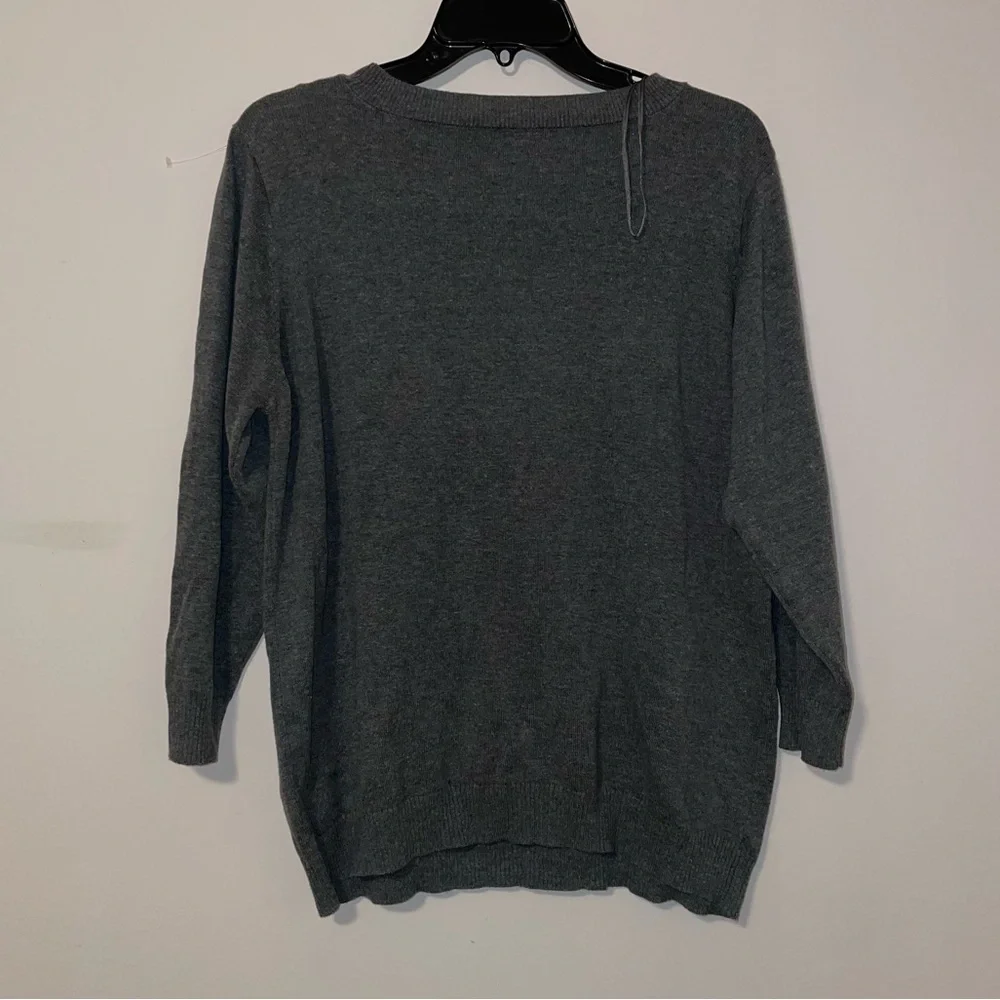 Jaclyn Smith French Bulldog Crew Neck Lightweight Sweater Size XL - Picture 6 of 6